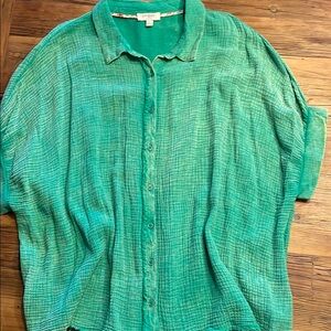 Umgee Green Button Down Shirt
